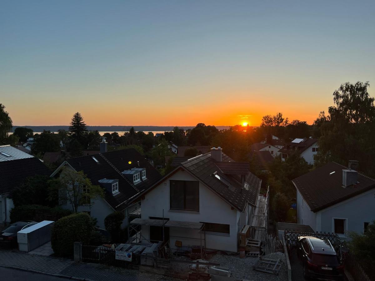 Sunset I Lakeview I Bbq Ღliboria Herrsching am Ammersee Luaran gambar